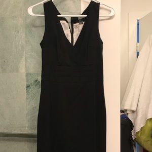 Black V-Neck Sheath Dress